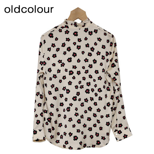 oldcolour碎花衬衫春季新款气质通勤宽松显瘦长袖上衣女P12013411 商品图1