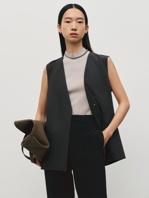 时髦率性V领分割设计感马甲FO5106243 商品图13