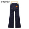 oldcolour蓝色牛仔裤春季新款复古高腰气质长款微喇裤女P13113105 商品缩略图1
