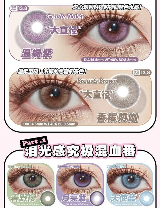 summerbaby月抛，78/一副，99/两副，198/五副，368/十副，最高度数有1000 商品图3