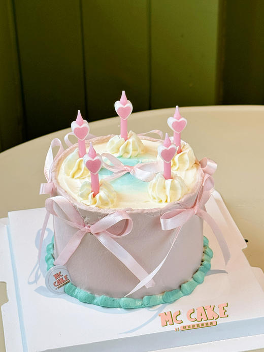 ins小清新爱心蜡烛装饰蛋糕 商品图1