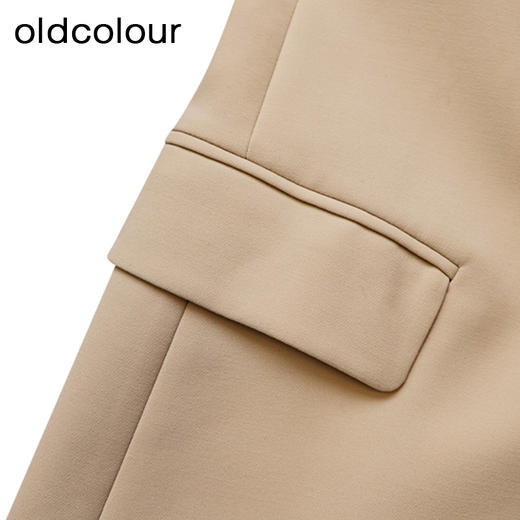 oldcolour杏色西装外套春季新款直筒休闲气质小西服女P11048414 商品图4