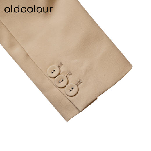 oldcolour杏色西装外套春季新款直筒休闲气质小西服女P11048414 商品图3