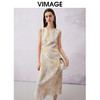 VIMAGE纬漫纪夏季新款气质收腰显瘦无袖印花连衣裙V2107752 商品缩略图3