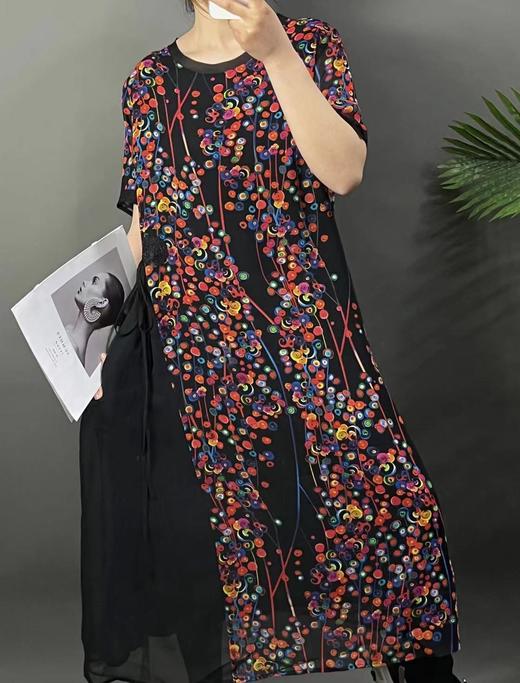 八一感恩价 捡漏福利-洛系列- 2190七彩圈圈印花宽松连衣裙-喜出 商品图3