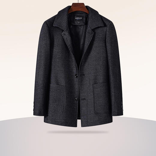 【Q】【新款DTX】大依优型大码满印翻领外套西服领商务夹克男装胖子春翻领夹克宽松外套男 商品图0