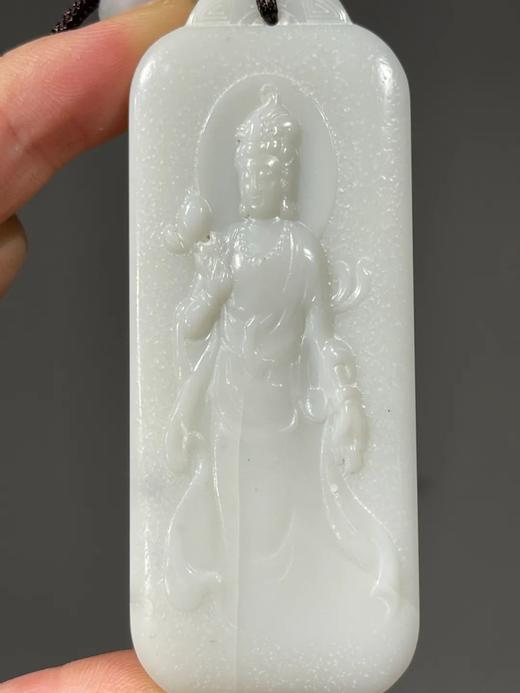 白玉雕观音与经文牌吊坠，顺丰包邮 商品图3