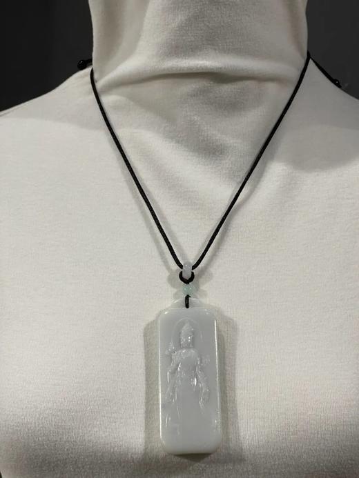 白玉雕观音与经文牌吊坠，顺丰包邮 商品图6
