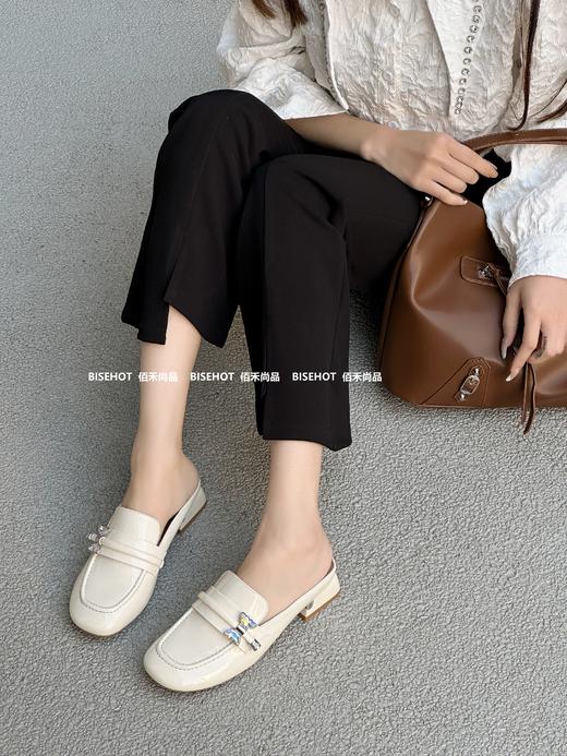 新品女士漆皮矮跟包头拖鞋772B42507（W） 商品图5