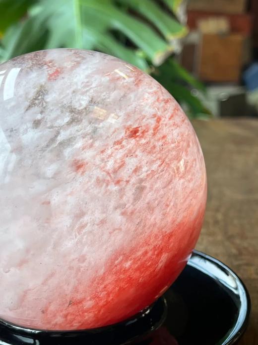 粉红人造水晶球与大漆底座，顺丰包邮 商品图11