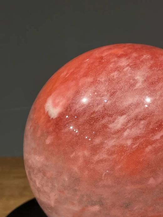 粉红人造水晶球与大漆底座，顺丰包邮 商品图9