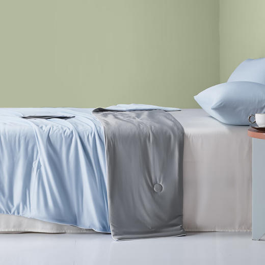 百丽安娜（Belle Anna）云母凉感丝夏凉被-蓝灰 商品图4