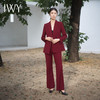 IWY/酒红色西装套装两件套大气时尚设计感高端ol职业装主持人上镜服装C14217+P34217 商品缩略图3