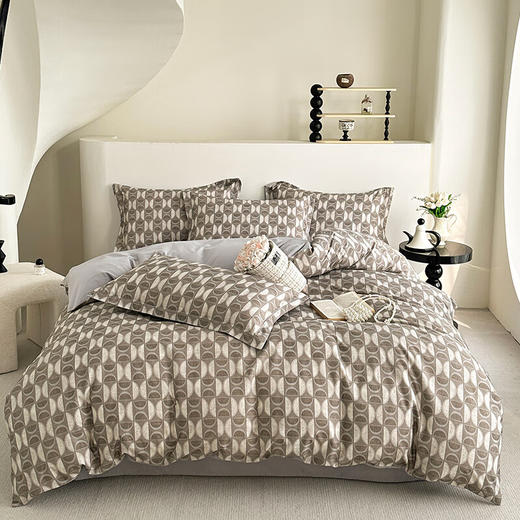 百丽安娜数码长绒棉印花四件套几何汇 商品图0