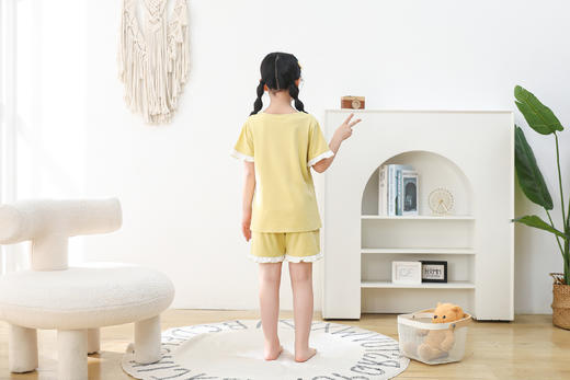 【39元限时秒杀】【秀黛】女童冰感纯棉短袖套装女童睡衣家居服H2440004T【门店同款】【如遇缺货自动退款，介意勿拍】 商品图3