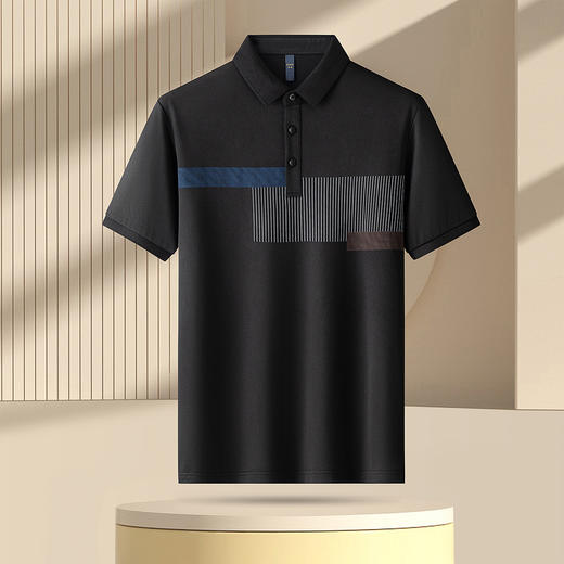 罗蒙夏季男士时尚百搭简约男t恤短袖polo衫舒适亲肤polo衫男短袖 商品图3