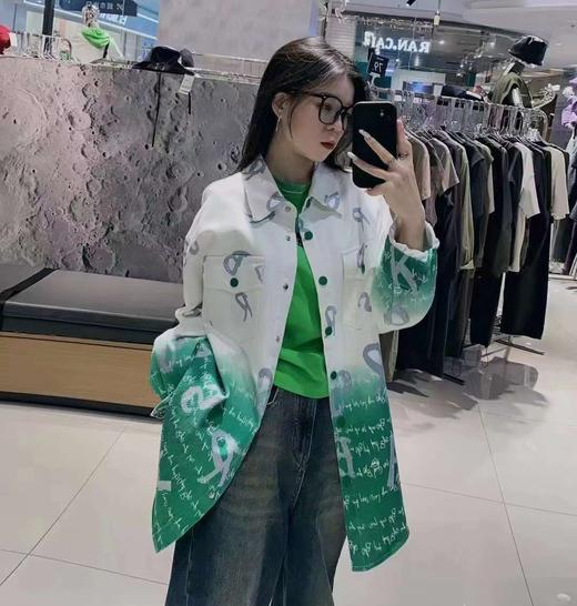 16GD满印字母拼色吊染长袖衬衫40219（白） 春季 406221032105 商品图2