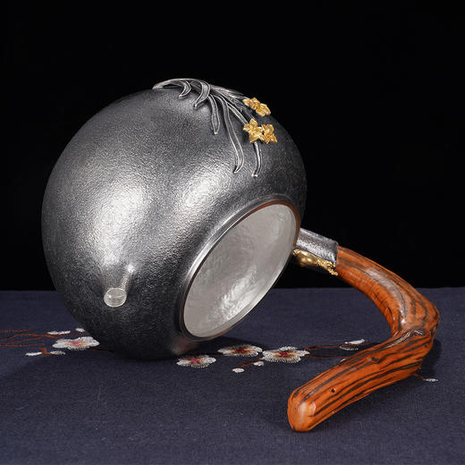 子佩集S999银+崖柏【浮光兰影】提梁壶小茶壶公道杯摆件套装【TG007】【TG008】【TG009】2403 商品图4