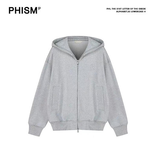 连帽长款拉链卫衣 商品图1