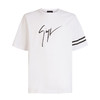Giuseppe Zanotti 男士签名涂鸦徽标印花棉质圆领短袖T恤 白色 ERU3013003 商品缩略图0