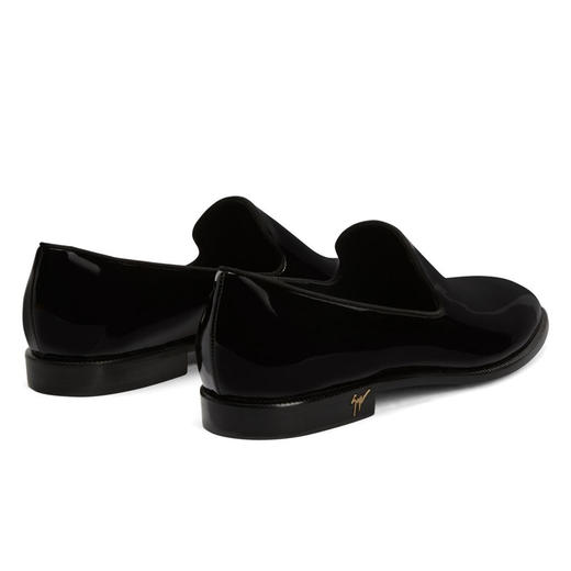 Giuseppe Zanotti 男士签名徽标漆皮乐福鞋 黑色 EU30028001 商品图2
