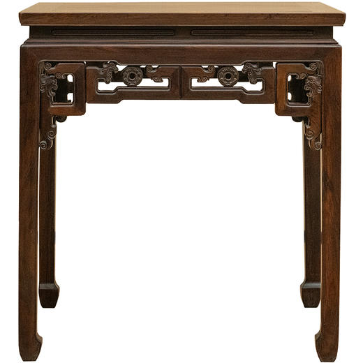 清 红木透雕夔龙玉璧纹方桌 商品图5