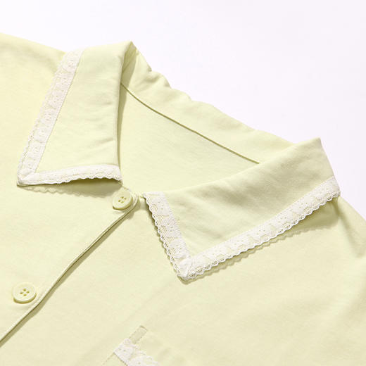 都市丽人生活家居春夏睡衣女凉感无尘棉家居服薄款短袖短裤女士套装新年本命年红品LH41B9 商品图4