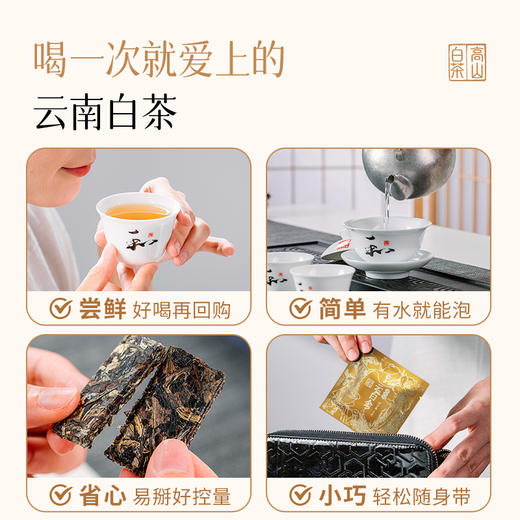 澜沧古茶2020年白金云4年陈高山贡眉南云南白茶2片装(5g*2) 商品图2