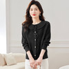 CC17-1922娃娃领春秋季外套女装2024新款上衣洋气减龄小个子针织开衫薄外搭 商品缩略图3