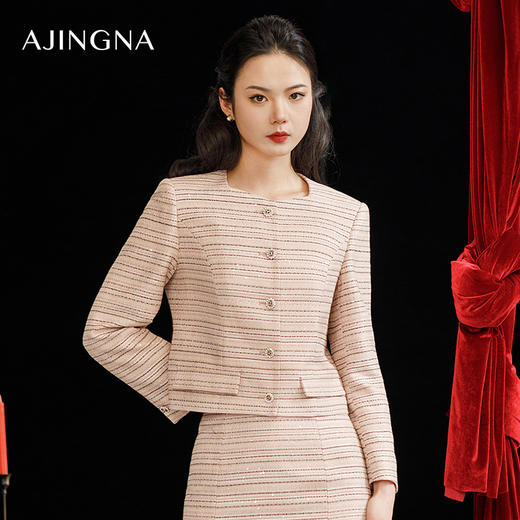 【商场同款】阿菁娜2024春季新款小香风典雅外套A29C107006 商品图1