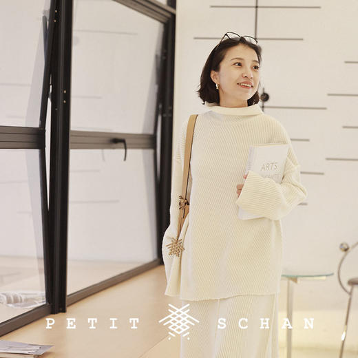 PETIT SCHAN小闪 CLO#184 quicksand 流沙 100%黄金羊毛结构设计毛衣/伞裙 商品图2