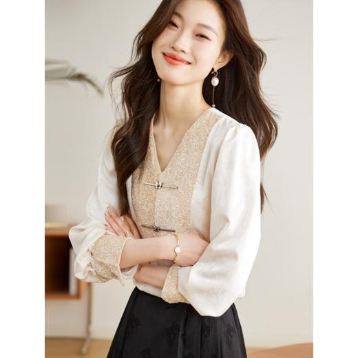 新中式国风，复古设计感搭配马面裙上衣CC-QL-S6678 商品图0