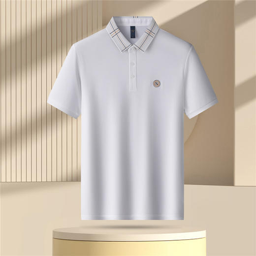 罗蒙夏季男士百搭时尚简约男t恤短袖polo衫亲肤柔软polo衫男短袖 商品图1