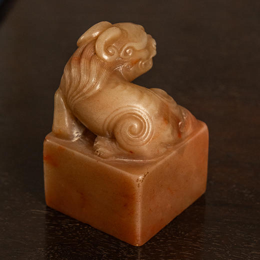 清 陈渭款寿山石兽钮诗文印章 商品图2