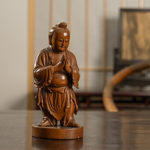 清 黄杨木雕善财童子 商品图0