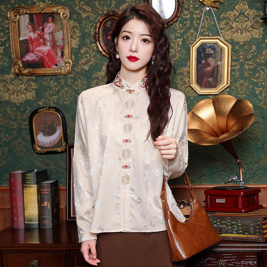 新中式优雅洋气减龄百搭衬衣KQL-C06N8611 商品图4