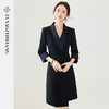 FUYAO 拼接撞色西装连衣裙2024春季新款女装气质重工国风复古裙子 商品缩略图1