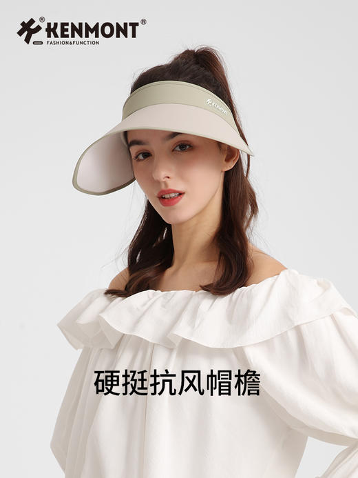 卡蒙女士桃心型大帽檐空顶防晒帽遮阳抗风 商品图8