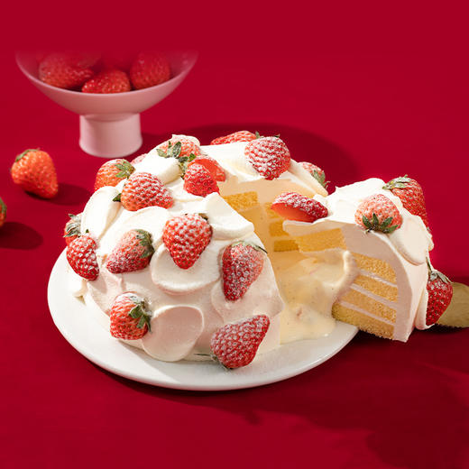 【草莓流心爆爆 】香甜草莓和绵软奶油的双重滋味下午茶蛋糕（重庆幸福西饼蛋糕） 商品图2