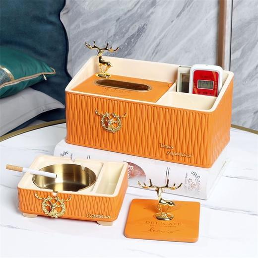 创意轻奢多功能纸巾盒简约客厅抽纸遥控器收纳茶几装饰纸抽盒摆件 商品图3