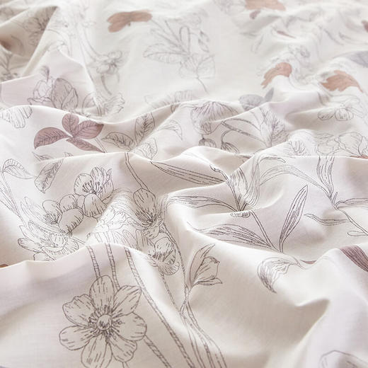 百丽安娜全棉高支加密四件套花绛 商品图4