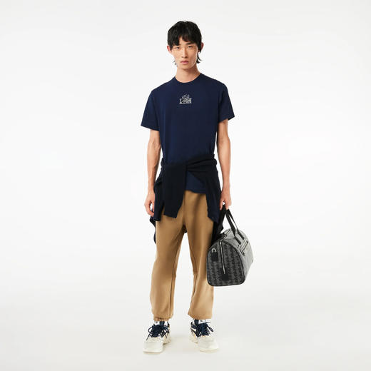 小鱼 春夏新款 标志性印花大标+字母 纯棉圆领短袖T恤 男女同款 特惠 Z-11395 商品图3