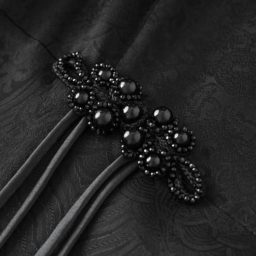 简约大气新国风，提花气质盘扣设计连衣裙WLZD-2401808 商品图2