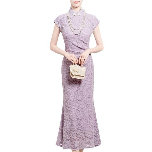 新中式年轻款气质少女小清新鱼尾改良小个子旗袍连衣裙KK1027 商品图7