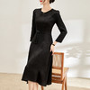 简约大气新国风，提花气质盘扣设计连衣裙WLZD-2401808 商品缩略图0