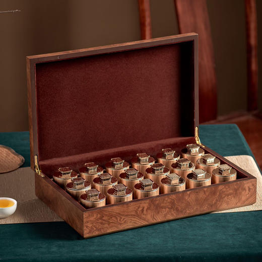 花梨木【木盒.18罐毛尖】 50元1套.整箱18套 商品图3