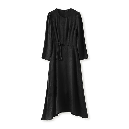 简约大气新国风，提花气质盘扣设计连衣裙WLZD-2401808 商品图4