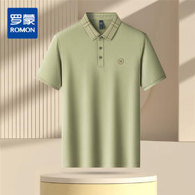 罗蒙夏季男士百搭时尚简约男t恤短袖polo衫亲肤柔软polo衫男短袖