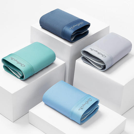 【礼盒装！】冰丝内裤男士四角裤抗菌平角新款纯色超大码200斤夏季初高中学生，包边裤脚不易卷边，不易 变形，穿着更舒适。ry 商品图3