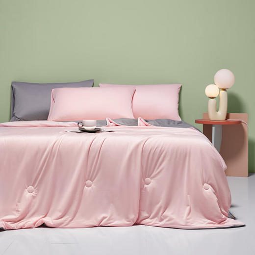 百丽安娜（Belle Anna）云母凉感丝夏凉被-粉灰 商品图1